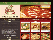 Tablet Screenshot of bellapizzava.com
